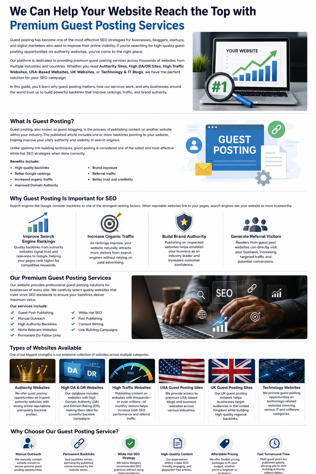 We Can Help Your Website Reach the Top with Premium Guest Posting Services